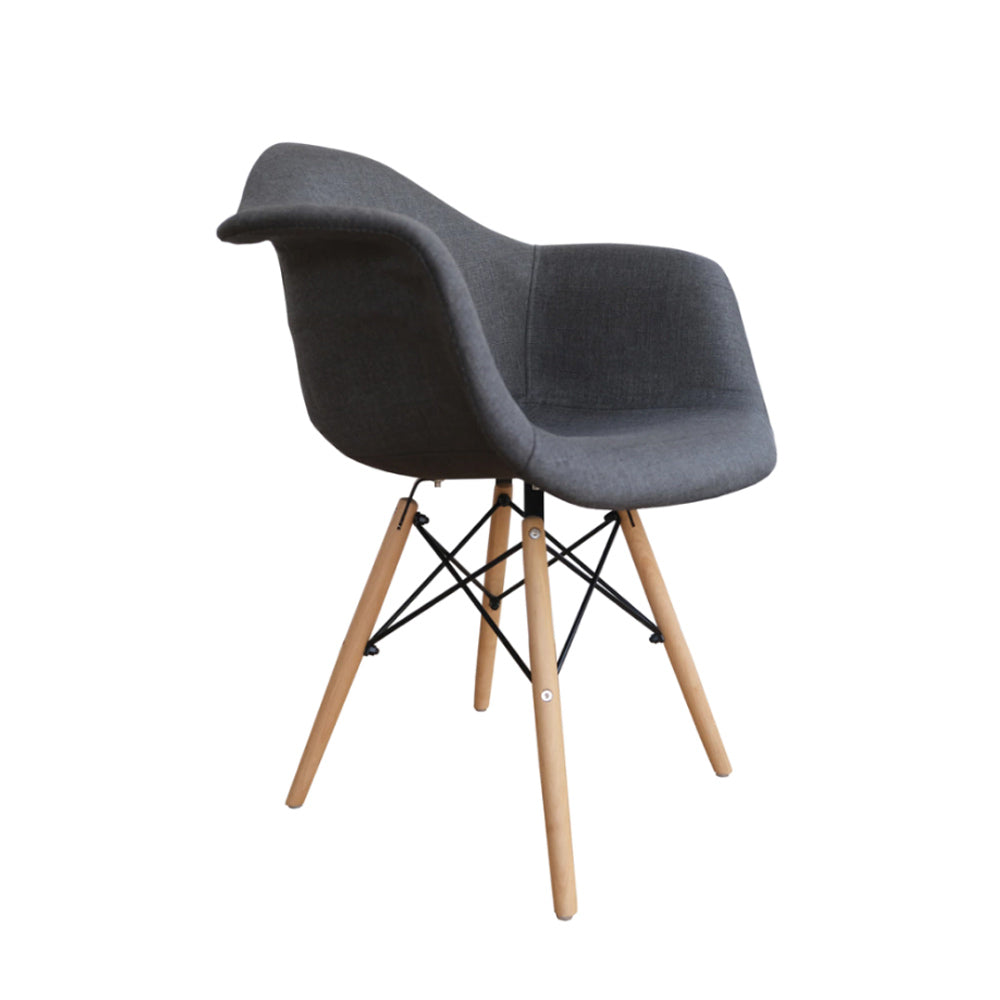 Sillón Eames tapizado gris